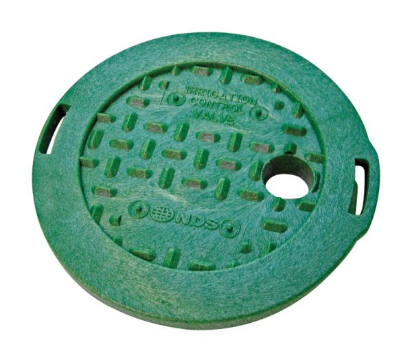 NDS 6.5 in. W X 0.7 in. H Round Valve Box Cover Green