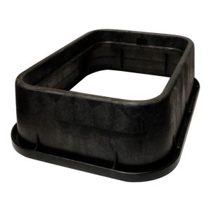 NDS 13 in. W X 6 in. H Rectangular Riser for Valve Box Black