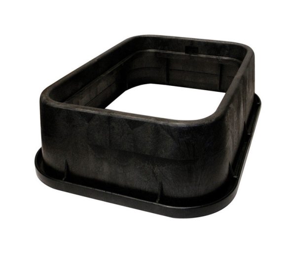 NDS 13 in. W X 6 in. H Rectangular Riser for Valve Box Black