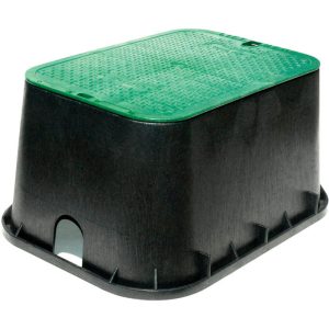 NDS 19 in. W X 12-1/4 in. H Rectangular Valve Box with Overlapping Cover Black/Green