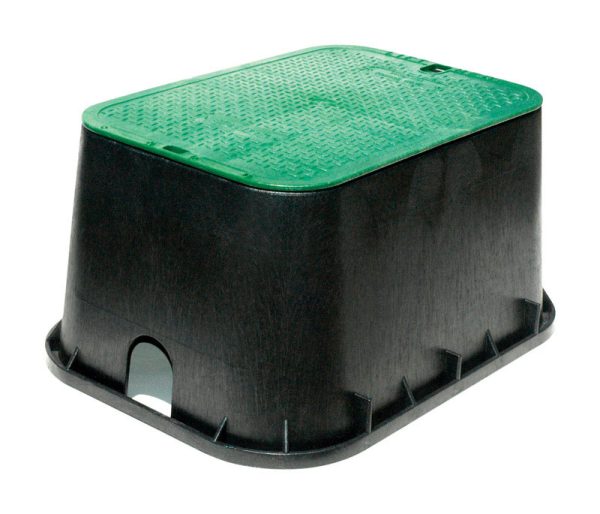 NDS 19 in. W X 12-1/4 in. H Rectangular Valve Box with Overlapping Cover Black/Green