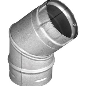 DuraVent 3 in. D X 3 in. D 45 deg Galvanized Steel/Stainless Steel Stove Pipe Elbow