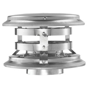 DuraVent 4 in. D Galvanized/Stainless Steel Twist Lock Termination Cap