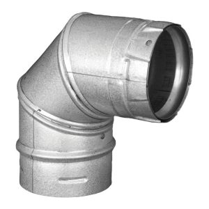 DuraVent 4 in. D X 4 in. D 90 deg Galvanized Steel/Stainless Steel Stove Pipe Elbow