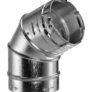 DuraVent 4 in. D X 4 in. D Adjustable 45 deg Aluminum/Galvanized Steel Gas Vent Elbow