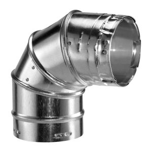 DuraVent 4 in. D X 4 in. D Adjustable 90 deg Aluminum/Galvanized Steel Gas Vent Elbow