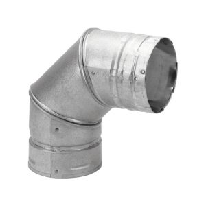 DuraVent 3 in. D X 3 in. D 90 deg Galvanized Steel Stove Pipe Elbow