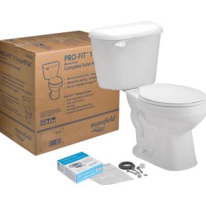 Mansfield Pro-Fit 1.28 gal White Round Complete Toilet