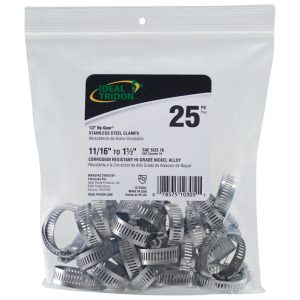 Ideal Tridon 11/16 in. 1-1/2 in. SAE 16 Silver Hose Clamp Stainless Steel Band