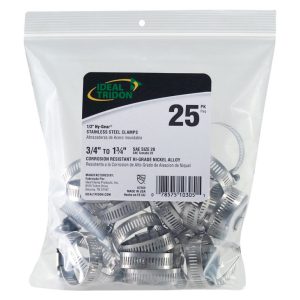 Ideal Tridon Hy Gear 3/4 in to 1-3/4 in. SAE 20 Silver Hose Clamp Stainless Steel Band
