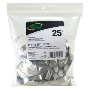 Ideal Tridon Hy Gear 1-5/16 in to 2-1/4 in. SAE 28 Silver Hose Clamp Stainless Steel Band