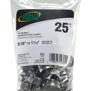 Ideal Tridon 1/2 in. 1-1/16 in. SAE 10 Silver Hose Clamp Stainless Steel Band