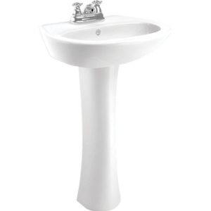 Cato Terra Vitreous China Bathroom Sink 21.63 in. W X 16.88 in. D White