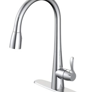 OakBrook Vela One Handle Chrome Kitchen Faucet