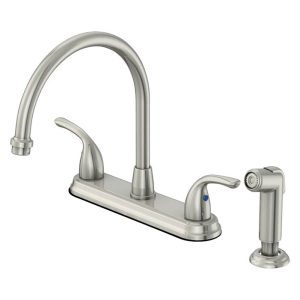OakBrook Pacifica Two Handle Chrome Kitchen Faucet Side Sprayer Included
