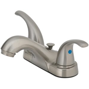 OakBrook Brushed Nickel Two-Handle Bathroom Sink Faucet 4 in.