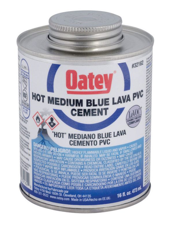 Oatey Lava Hot Blue Cement For PVC 16 oz