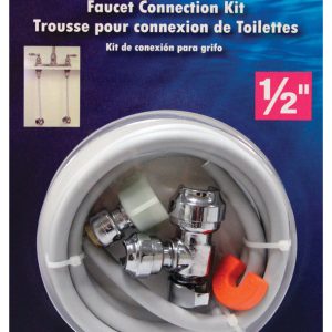 SharkBite 1/2 in. Push Fit X 1/4 in. D Push to Fit 10 ft. Stainless Steel Installation Kit