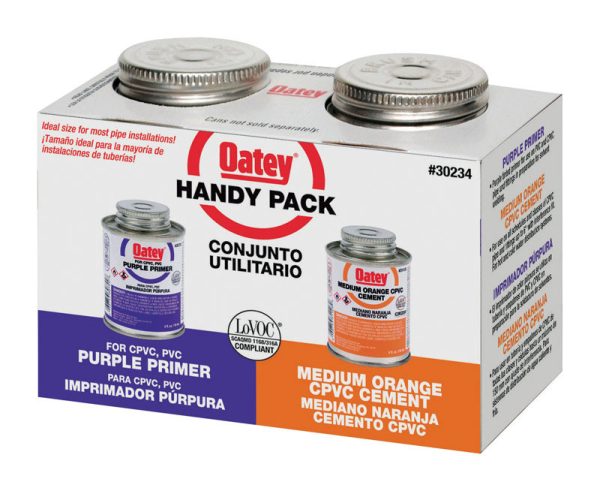 Oatey Handy Pack Orange Primer and Cement For CPVC/PVC 4 oz
