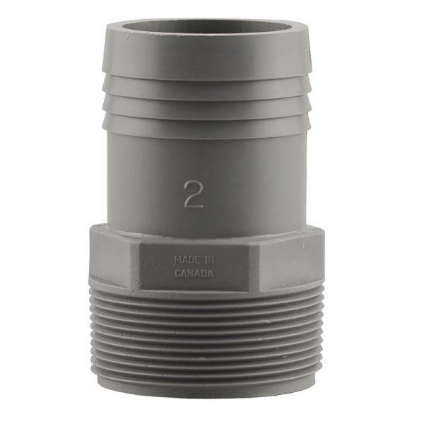 Boshart Industries 2 in. MPT in. X 2 in. D Insert Polypropylene Male Adapter 5 pk