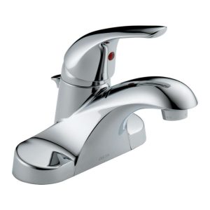 Delta Chrome Pop-up Bathroom Sink Faucet 4 in.