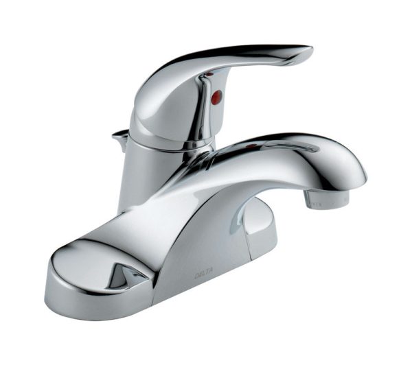 Delta Chrome Pop-up Bathroom Sink Faucet 4 in.