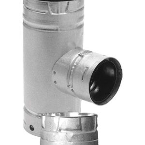 DuraVent 4 in. X 3 in. X 4 in. Galvanized Steel Tee with Clean-Out Cap