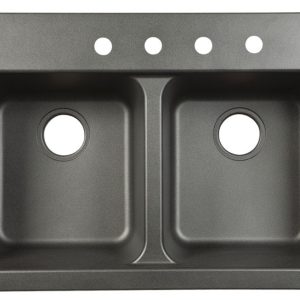 Franke Kindred Tectonite Dual Mount 33 in. W X 22 in. L Two Bowls Kitchen Sink