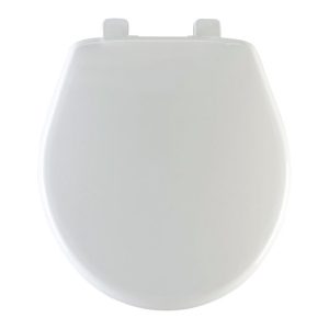 Bemis Slow Close Round White Plastic Toilet Seat
