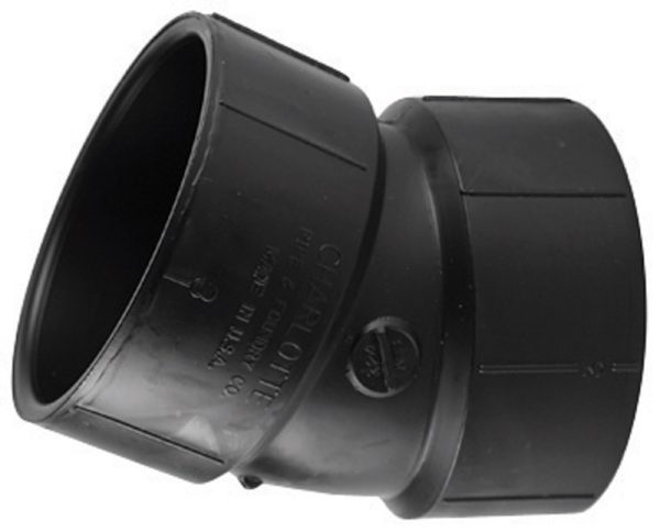 Charlotte Pipe 4 in. Hub X 4 in. D Hub ABS Elbow