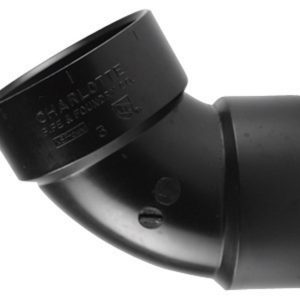 Charlotte Pipe 4 in. Hub X 4 in. D Hub ABS 60 Degree Elbow