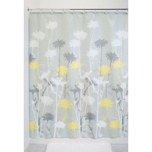 iDesign 72 in. H X 72 in. W Multicolored Daisy Shower Curtain Polyester