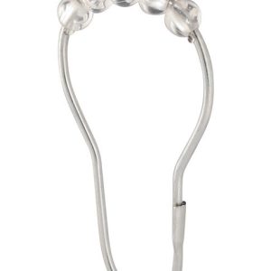 iDesign Chrome Silver Metal Shower Curtain Rings 12 pk