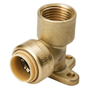 Mueller ProLine 3/4 in. Push X 3/4 in. D FPT Brass Drop Ear Elbow