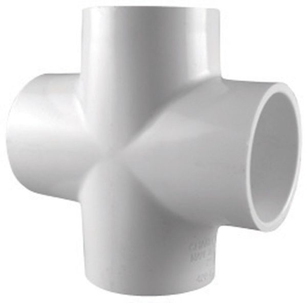 Charlotte Pipe Schedule 40 1/2 in. Slip X 1/2 in. D Slip PVC Cross