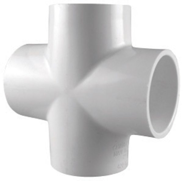 Charlotte Pipe Schedule 40 3/4 in. Slip X 3/4 in. D Slip PVC Cross