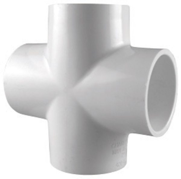 Charlotte Pipe Schedule 40 1 in. Slip X 1 in. D Slip PVC Cross