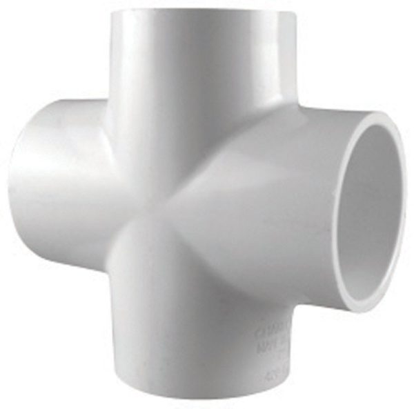 Charlotte Pipe Schedule 40 1-1/4 in. Slip X 1-1/4 in. D Slip PVC Cross