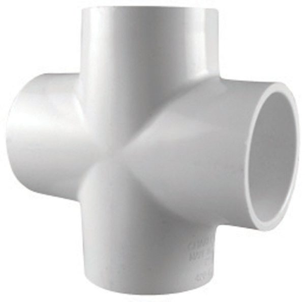 Charlotte Pipe Schedule 40 1-1/2 in. Slip X 1-1/2 in. D Slip PVC Cross