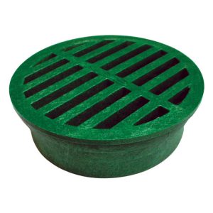 NDS 4-5/8 in. Green Round Polyethylene Drain Grate