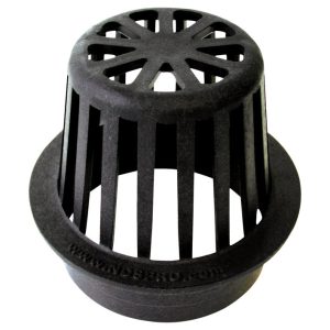 NDS 4 in. Black Round Polyolefin Atrium Grate