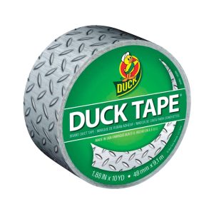 Duck 1.88 in. W X 10 yd L Silver Diamond Plate Duct Tape
