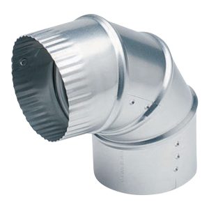 Deflect-O 4 in. D Silver/White Aluminum 90 Degree Dryer Connector Elbow