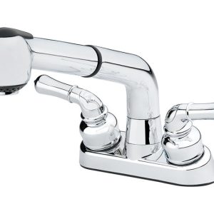 Homewerks Pullout Two Handle Chrome Laundry Faucet