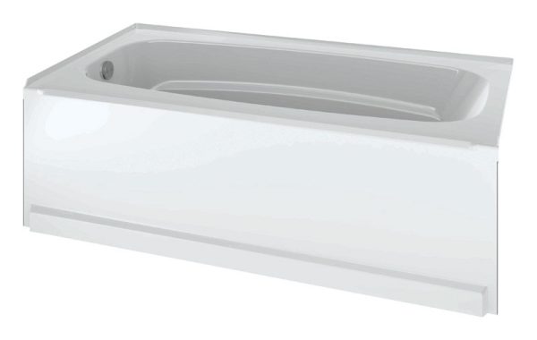 Delta Classic 18 in. H X 60 in. W X 32-1/2 in. L White Bathtub