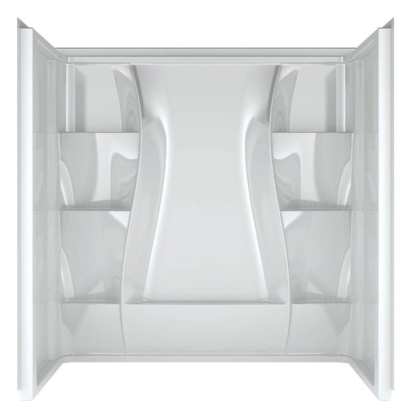 Delta Classic 60 in. H X 60 in. W X 32 in. L White Bathtub Surround