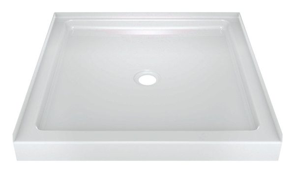 Delta Classic 3-1/2 in. H X 36 in. W X 36 in. L White Shower Wall Base