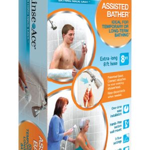Rinse Ace White PVC 8 in. Handheld Showerhead