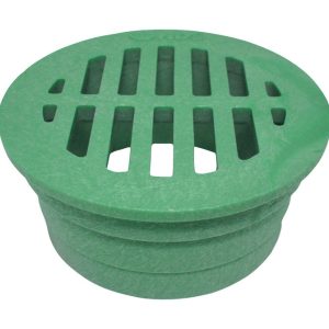 NDS 3-5/9 in. Green Round Polyethylene Drain Grate