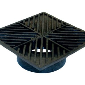 NDS 5-7/8 in. Black Square Polyethylene Drain Grate